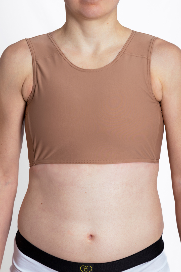 Medium Nude Brown Half Chest Binder - Binder made in Italy per la  compressione del torace - F2M Shop