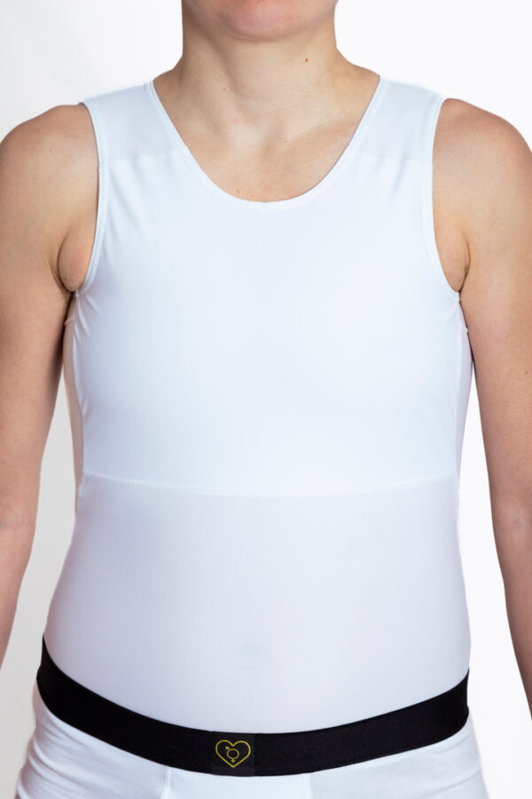 White Basic Long Chest Binder